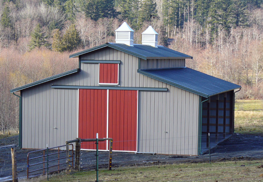 A 36'x36' pole barn by SBS