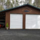 Two-car garage with covered area